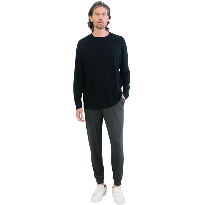 Cozy Earth Men’s Bamboo Stretch-Knit Long Sleeve - T-Shirts