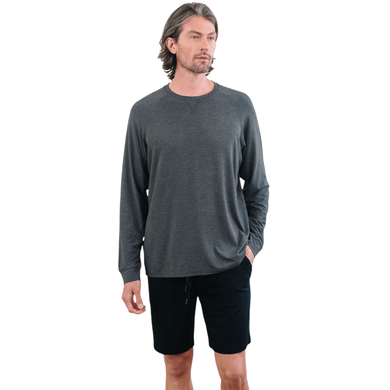 Cozy Earth Men's Bamboo Stretch-Knit Long Sleeve - T-Shirts - SwagWear
