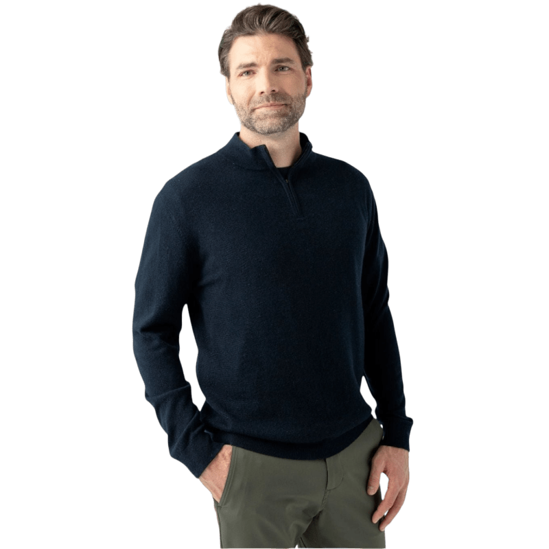 Cozy Earth Men's Quarter Zip Sweater - Sweaters - SwagWear
