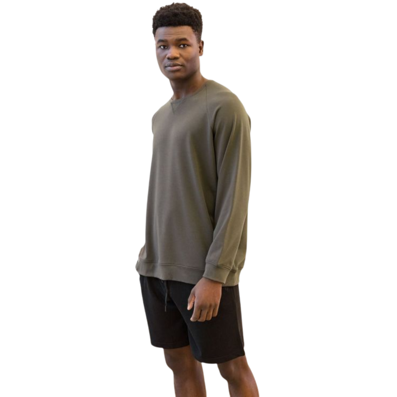 Cozy Earth Men’s Ultra-Soft Bamboo Pullover Crew - Hunter / S - Sweatshirts