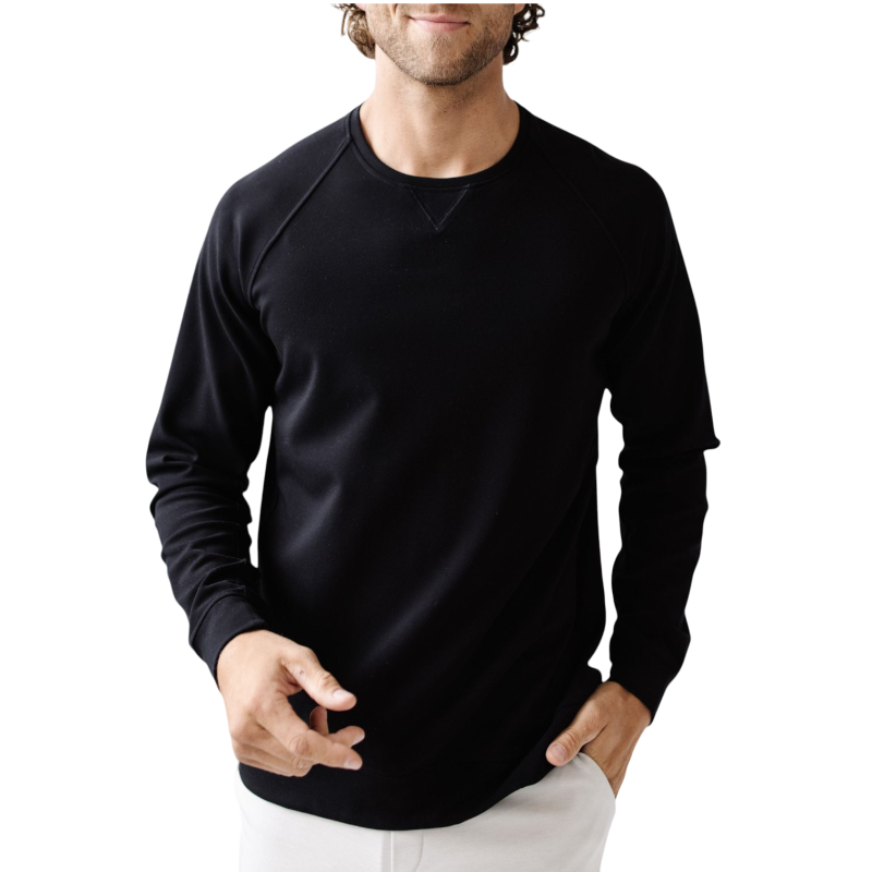 Cozy Earth Men’s Ultra-Soft Bamboo Pullover Crew - Sweatshirts