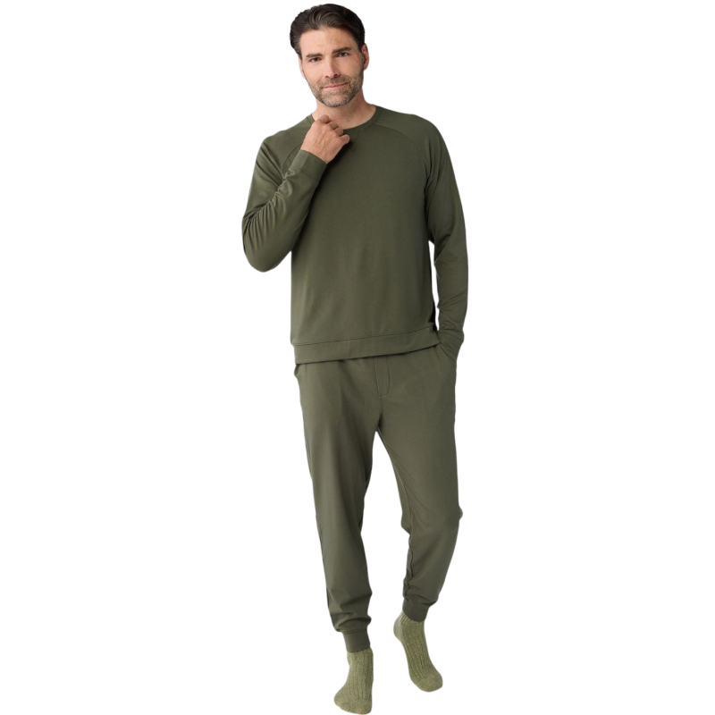Cozy Earth Men’s Ultra-Soft Bamboo Pullover Crew - Sweatshirts