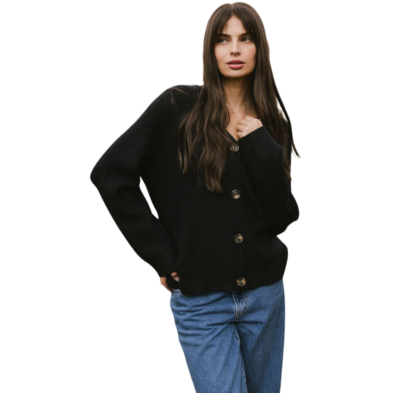 Cozy Earth Oversized Classic Cardigan - Black / XS - Cardigans