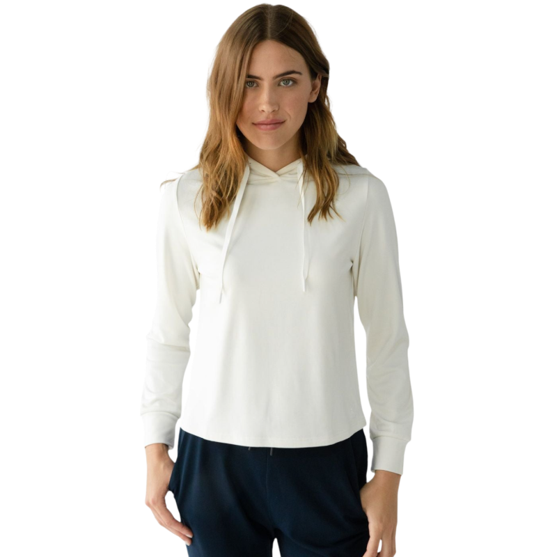 Cozy Earth Women’s Ultra-Soft Bamboo Hoodie - Ivory / XS - Hoodies