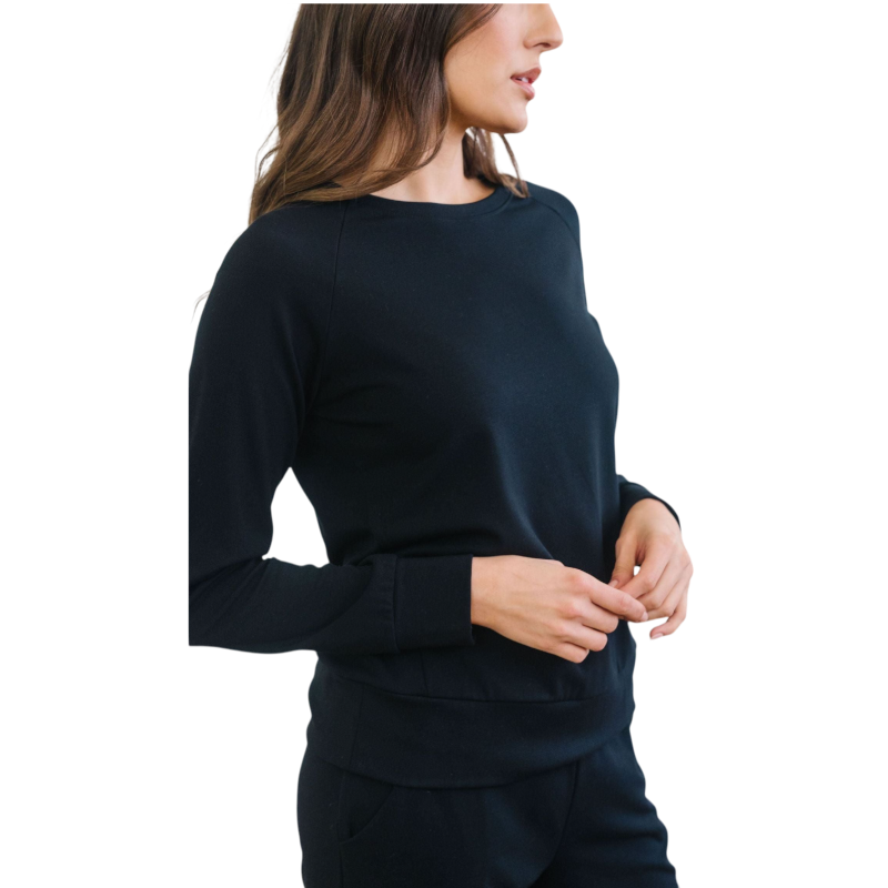 Cozy Earth Women’s Ultra-Soft Bamboo Pullover Crew - Sweatshirts