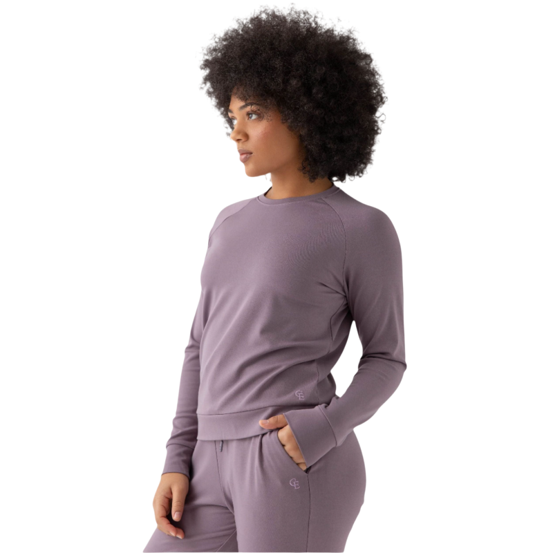 Cozy Earth Women’s Ultra-Soft Bamboo Pullover Crew - Twilight / XS - Sweatshirts