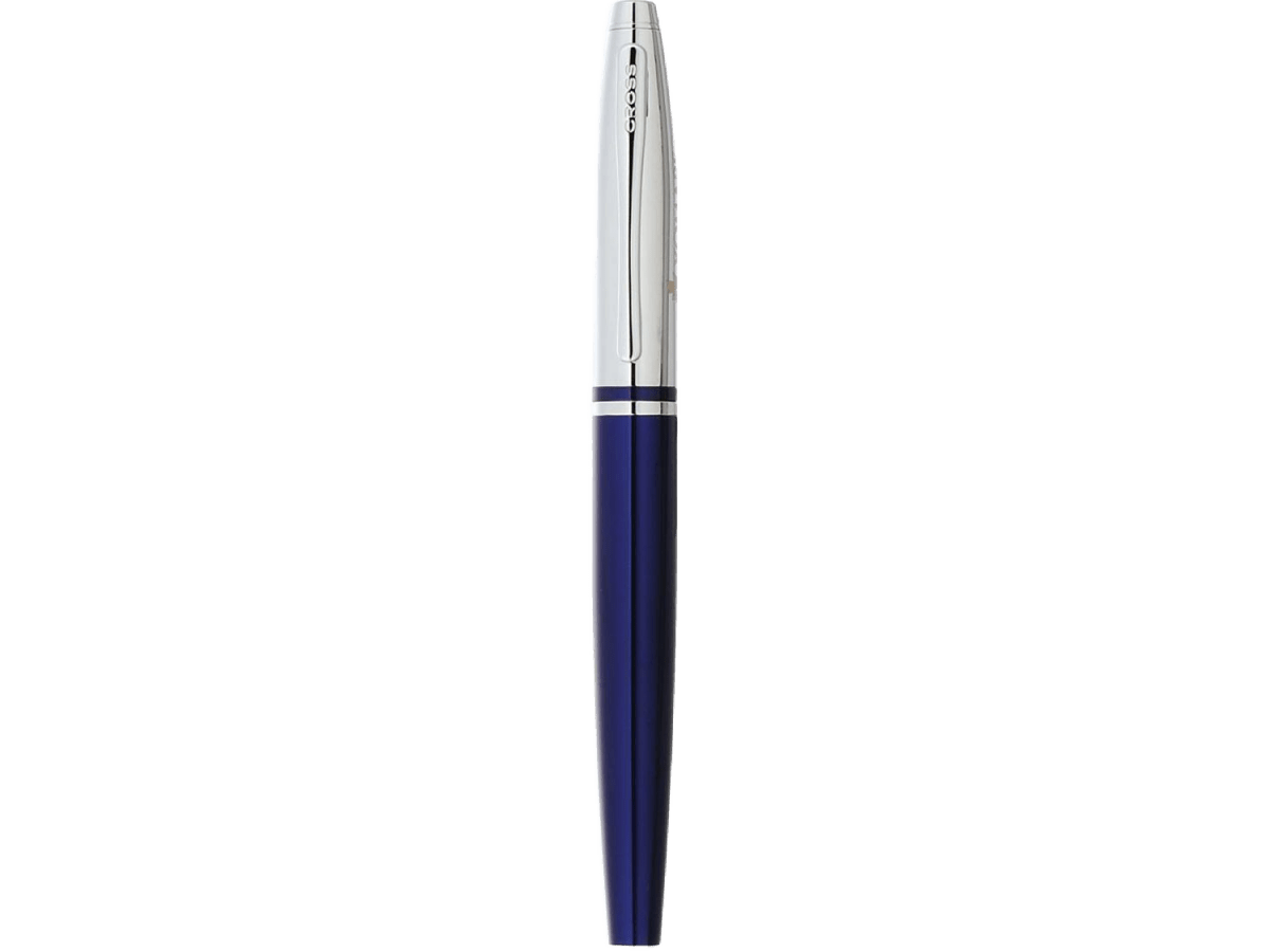 Cross® Calais Chrome Blue Roller Ball - Roller Ball Pens - SwagWear