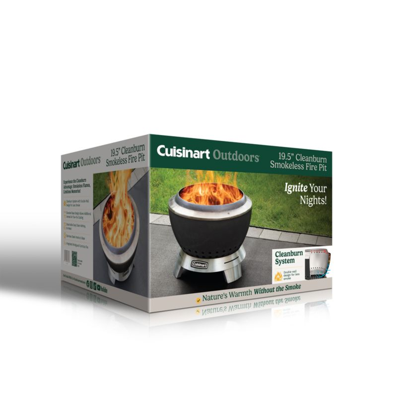 Cuisinart Outdoors Cleanburn Fire Pit 19.5’’ - Fire Pits