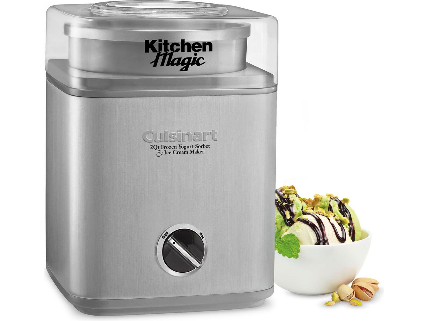 Cuisinart® Pure Indulgence™ 2 Quart Frozen Yogurt Sorbet & Ice Cream Maker - Silver - Homewares