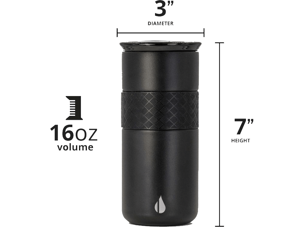 Elemental Artisan 16oz Tumbler - Matte Black - Tumblers - SwagWear