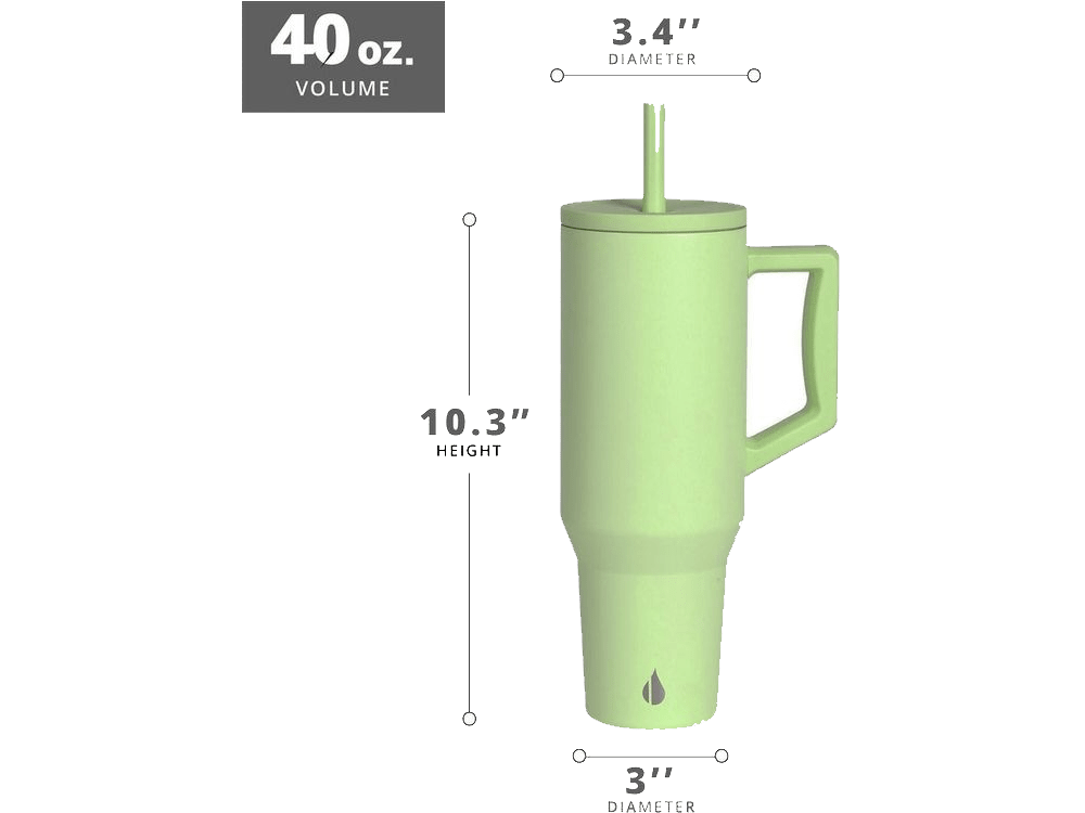 Elemental Commuter 40oz Tumbler - Key Lime - Tumblers w/Straws - SwagWear