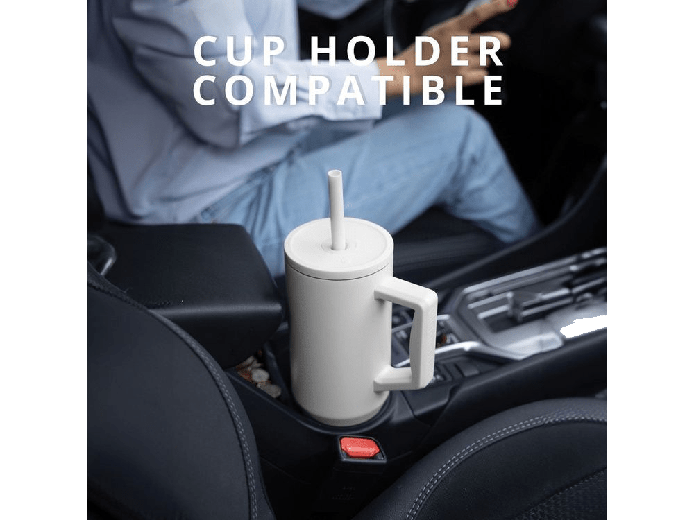 Elemental Commuter 40oz Tumbler - White - Tumblers w/Straws - SwagWear