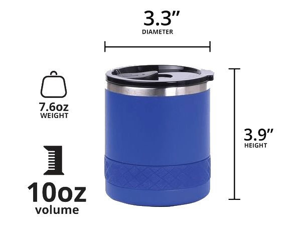 Elemental Recess 10oz Rocks Tumbler - Royal Blue - Rocks Tumblers - SwagWear