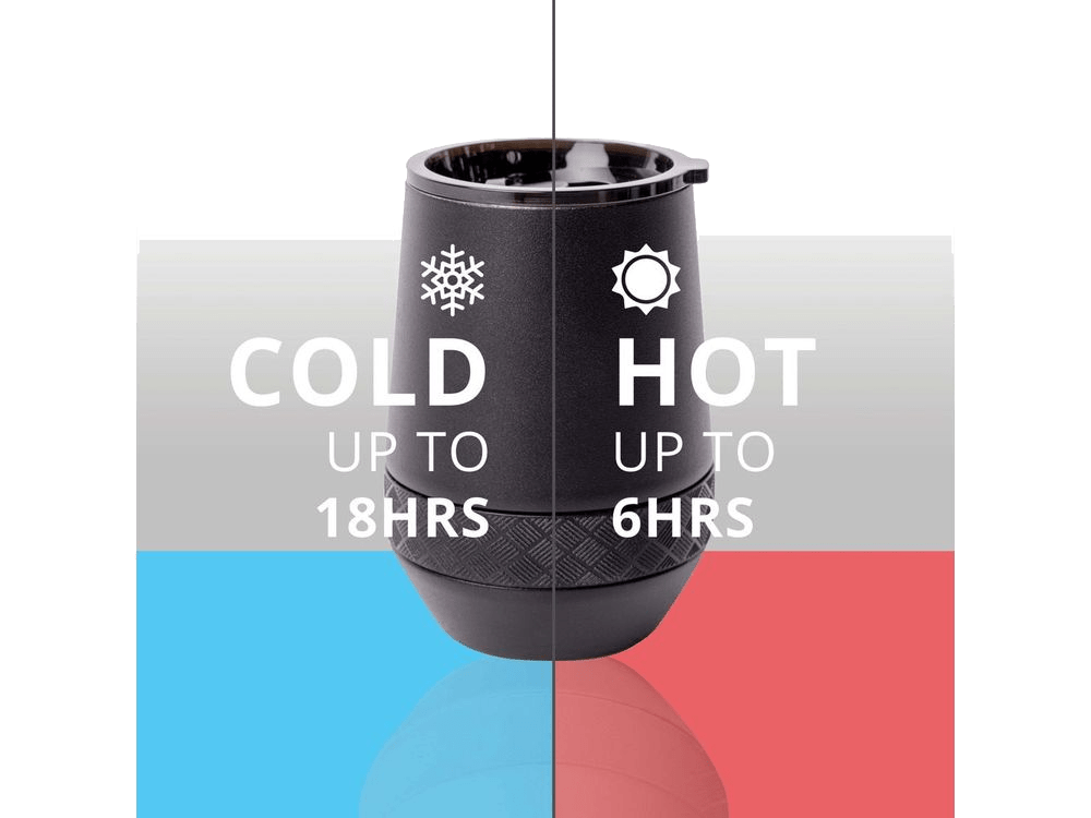Elemental Recess 10oz Wine Tumbler - Matte Black - Wine Tumblers - SwagWear