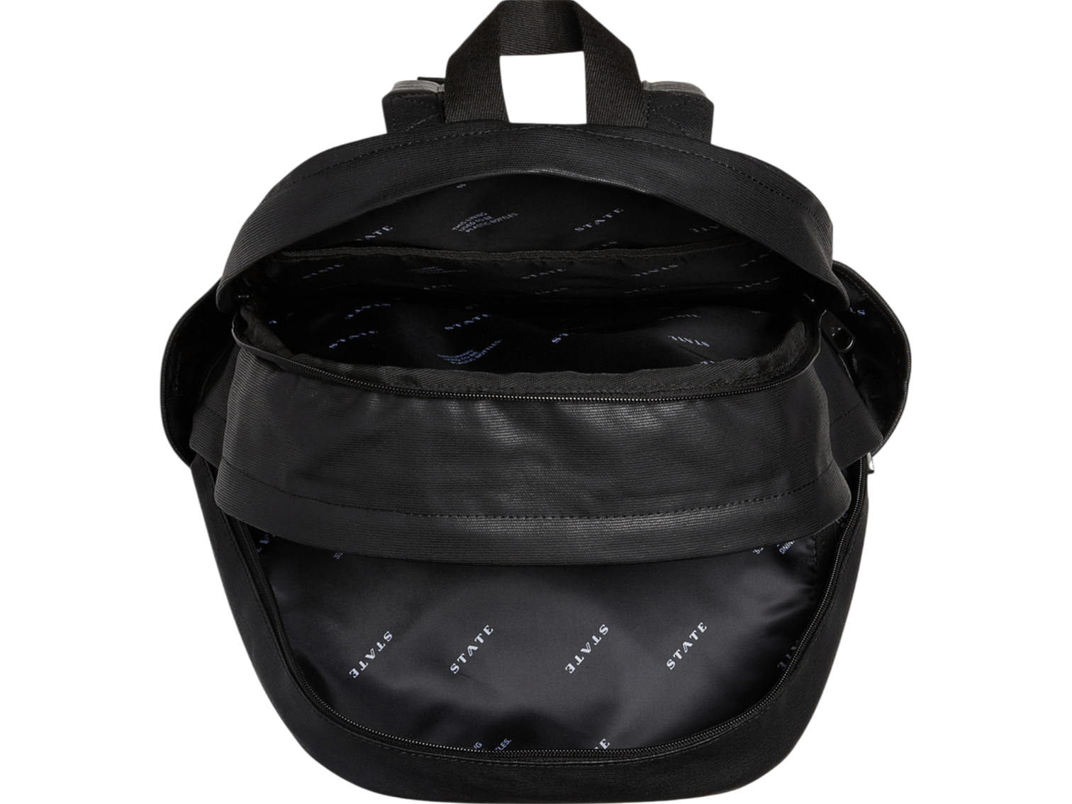 STATE Bags Kane Large Double Pocket Coated Canvas Backpack