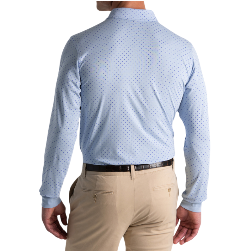 Fairway & Greene Men's Citadel Dot Long-Sleeve Polo