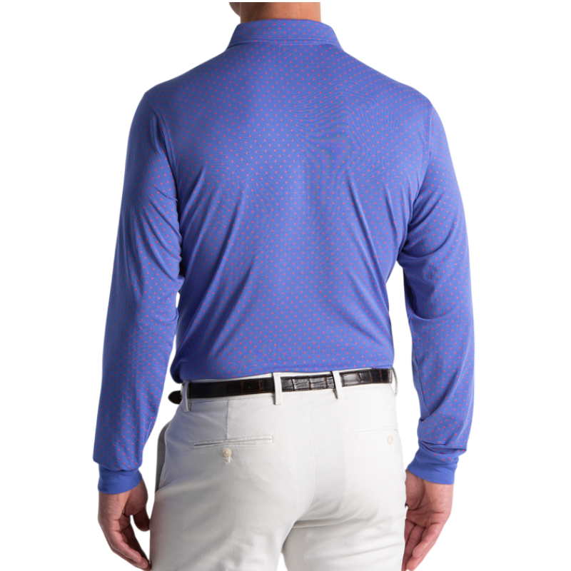 Fairway & Greene Men's Citadel Dot Long-Sleeve Polo