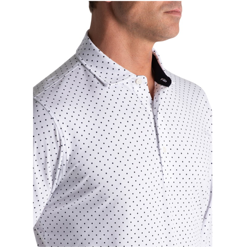 Fairway & Greene Men's Citadel Dot Long-Sleeve Polo