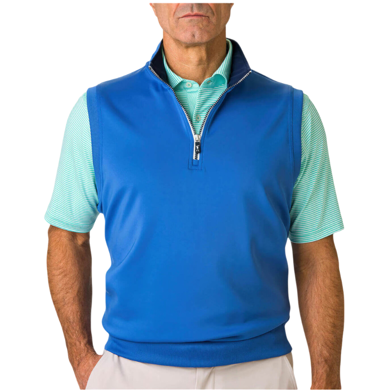 Fairway & Greene Men's Tech Solid Quarter-Zip Vest