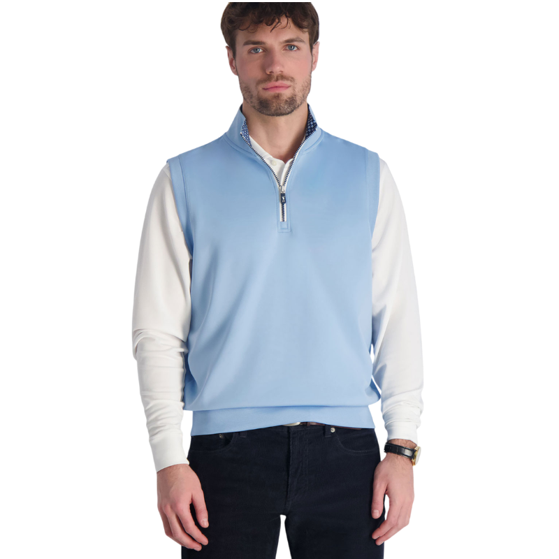 Fairway & Greene Men's Tech Solid Quarter-Zip Vest