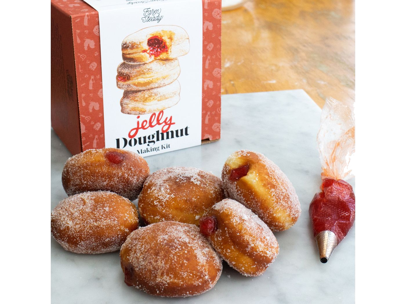 FarmSteady Jelly Doughnut Kit - Jelly Doughnut Making Kit - Snacks