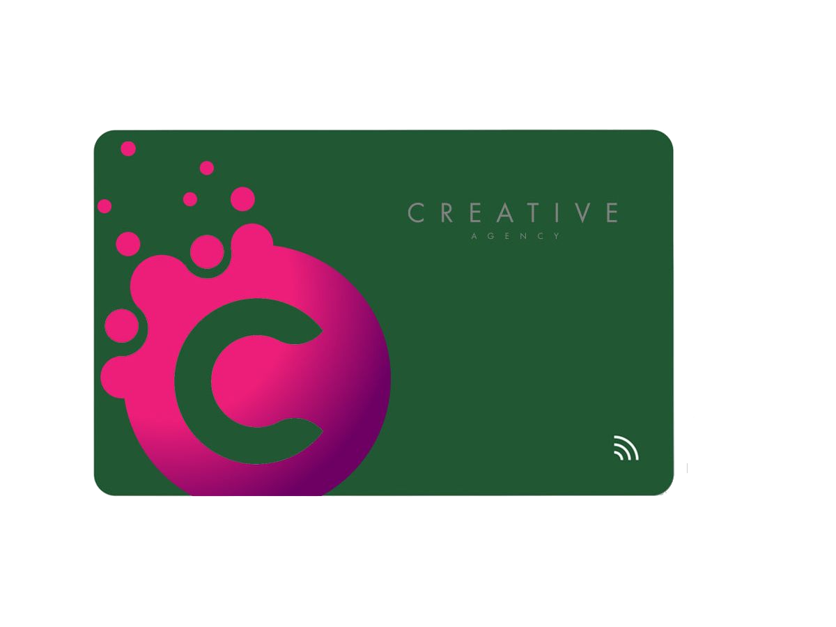 Full Color Linq Digital Business Card - Green - Digital Business Cards