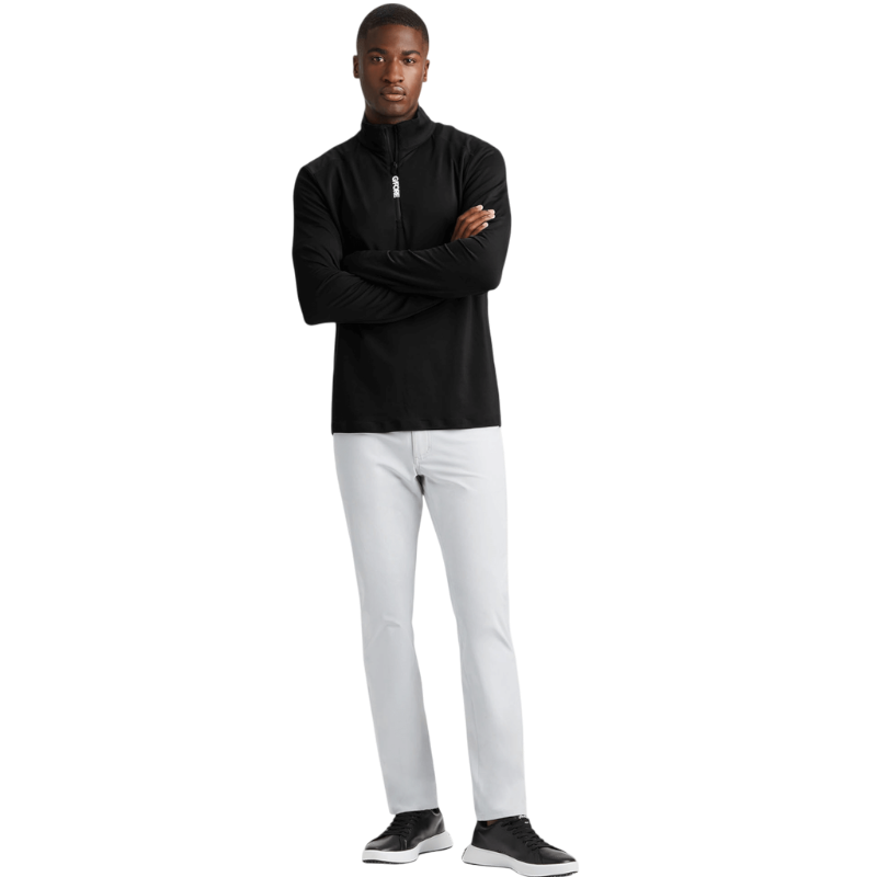 G/FORE Men's Brushed Back Tech Melange Quarter-Zip Pullover