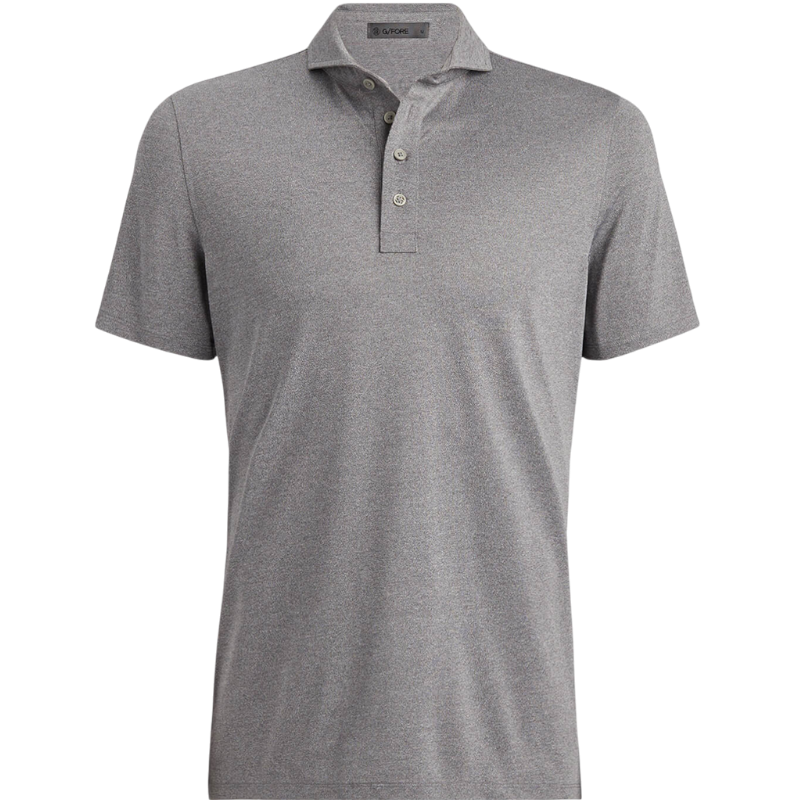G/FORE Men's Melange Rib Gusset Tech Pique Polo