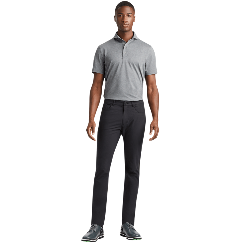 G/FORE Men's Melange Rib Gusset Tech Pique Polo