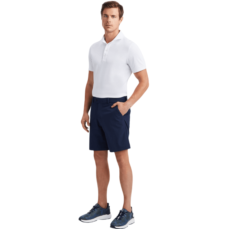G/FORE Men's Melange Rib Gusset Tech Pique Polo