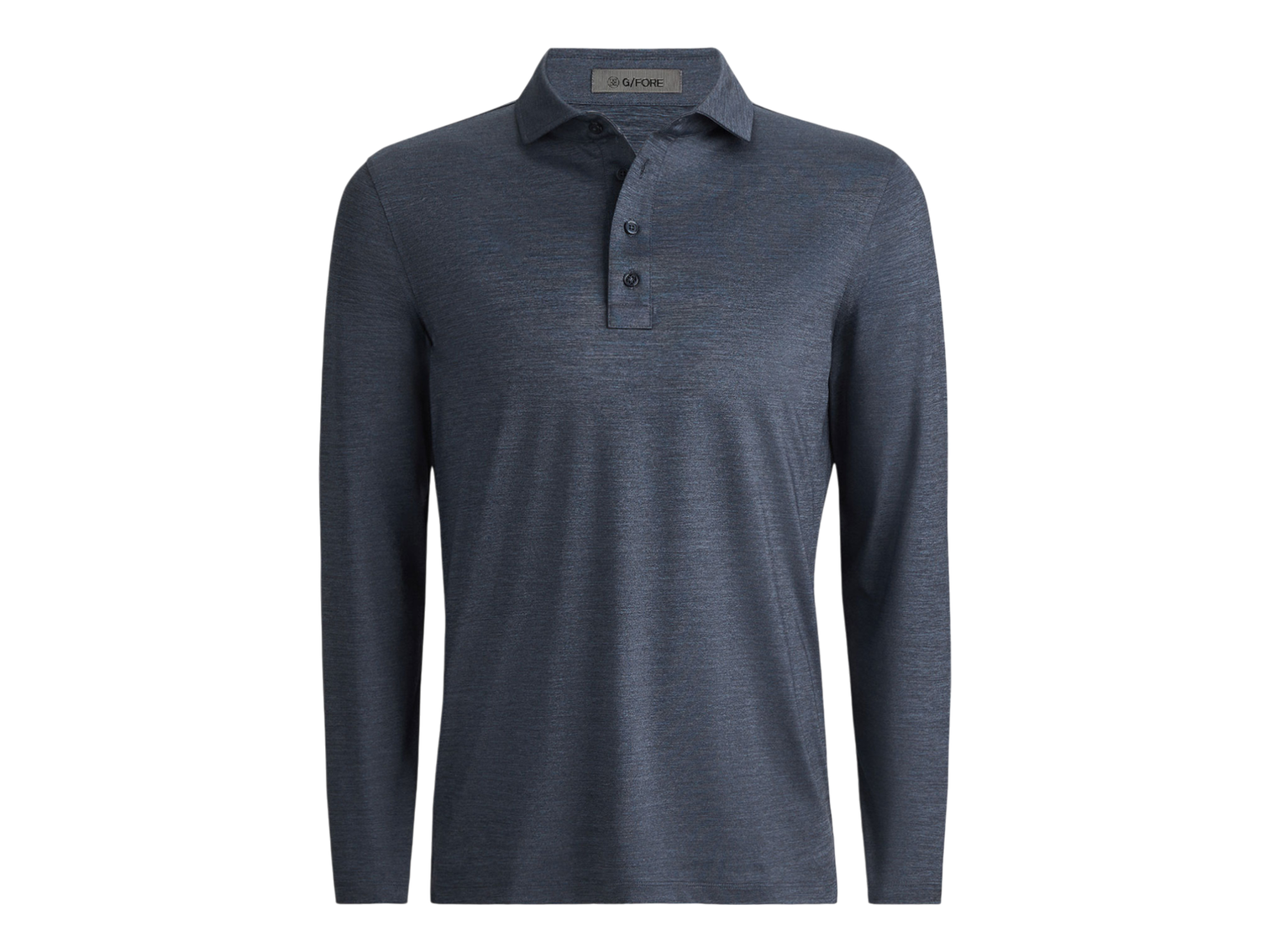 G/FORE Men’s Rib Gusset Melange Ice Nylon Sun Shirt - Heather Twilight / M - Polos