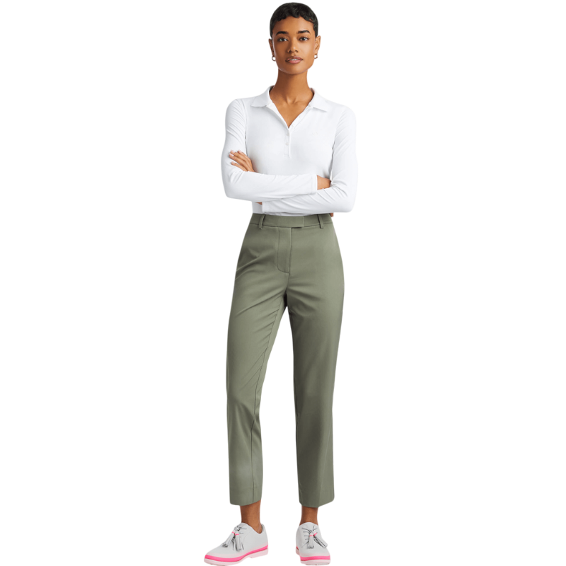 G/FORE Women's Ribbed Tech Nylon Long-Sleeve Polo