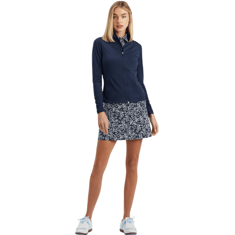 G/FORE Women's Silky Tech Nylon Ruched Full-Zip Layer