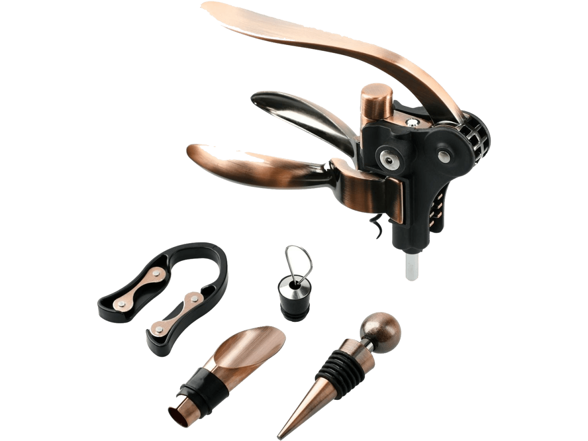 Graze Wood and Metal Wine Set - Barware - SwagWear