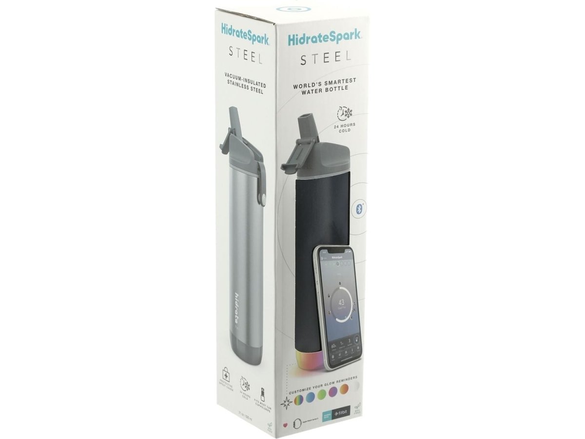 HidrateSpark Steel 21oz Straw Lid - Water Bottles w/Straw - SwagWear