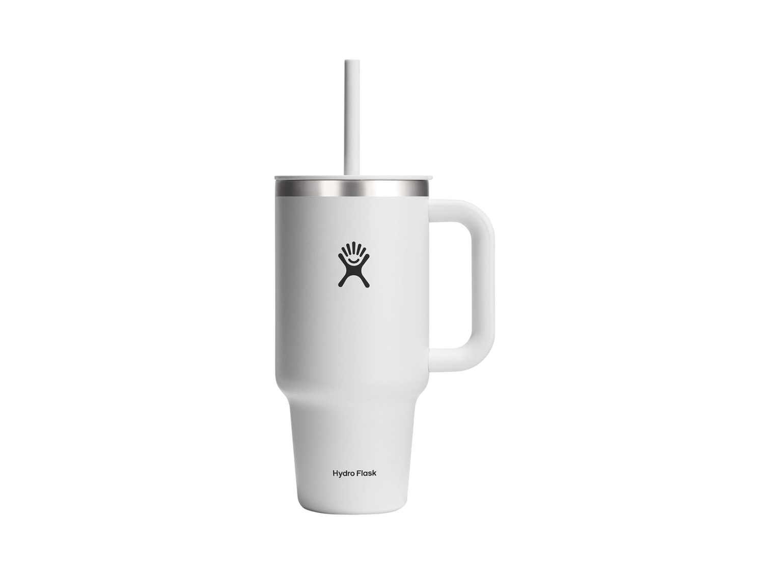 Hydro Flask® All Around™ Travel Tumbler 32oz with Straw - White / 32oz - Tumblers w/Straws