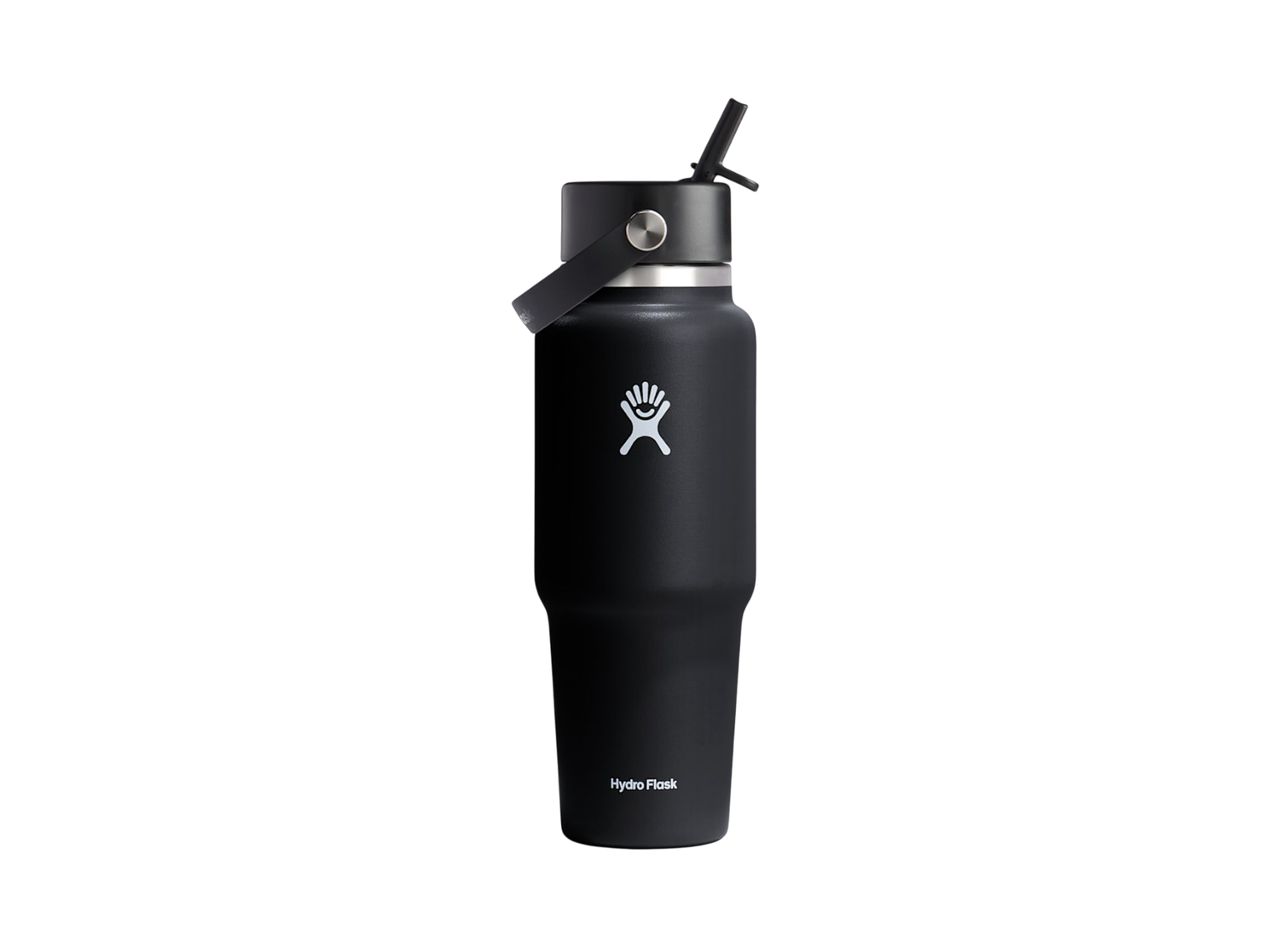 Hydro Flask® Travel Bottle With Flex Straw Cap 32oz - Black / 32oz - Water Bottles w/Straw