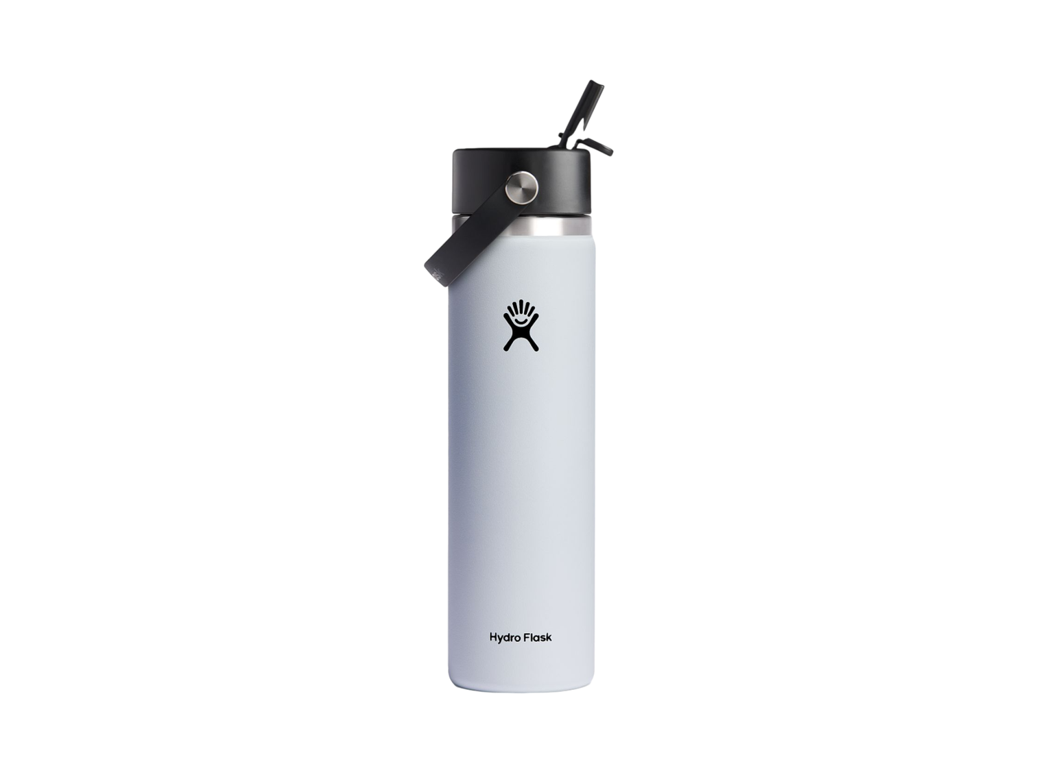 Hydro Flask® Wide Mouth 24oz Bottle with Flex Straw Cap - White / 24oz - Water Bottles w/Straw