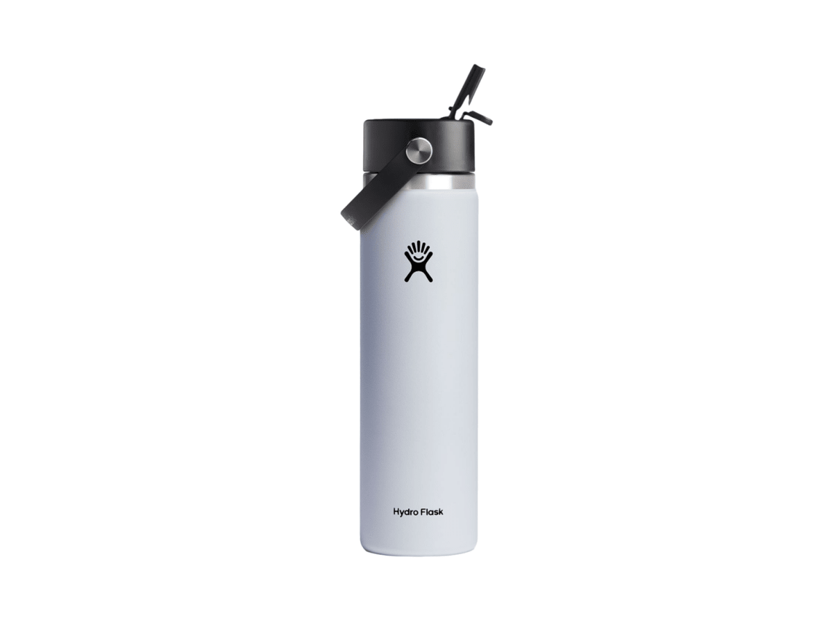 Hydro Flask® Wide Mouth 24oz Bottle with Flex Straw Cap - Water Bottles w/Straw - SwagWear