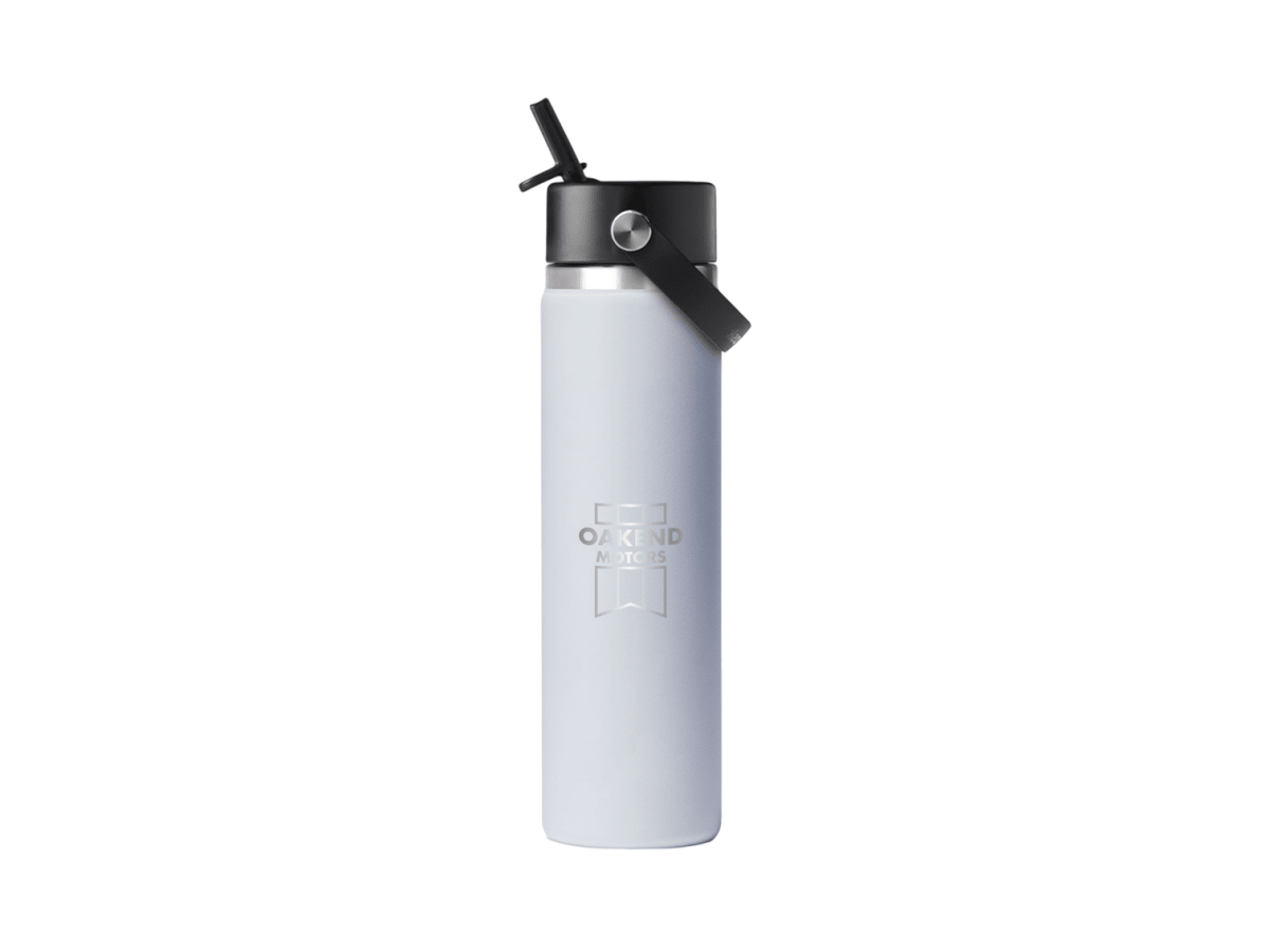 Hydro Flask® Wide Mouth 24oz Bottle with Flex Straw Cap - Water Bottles w/Straw - SwagWear