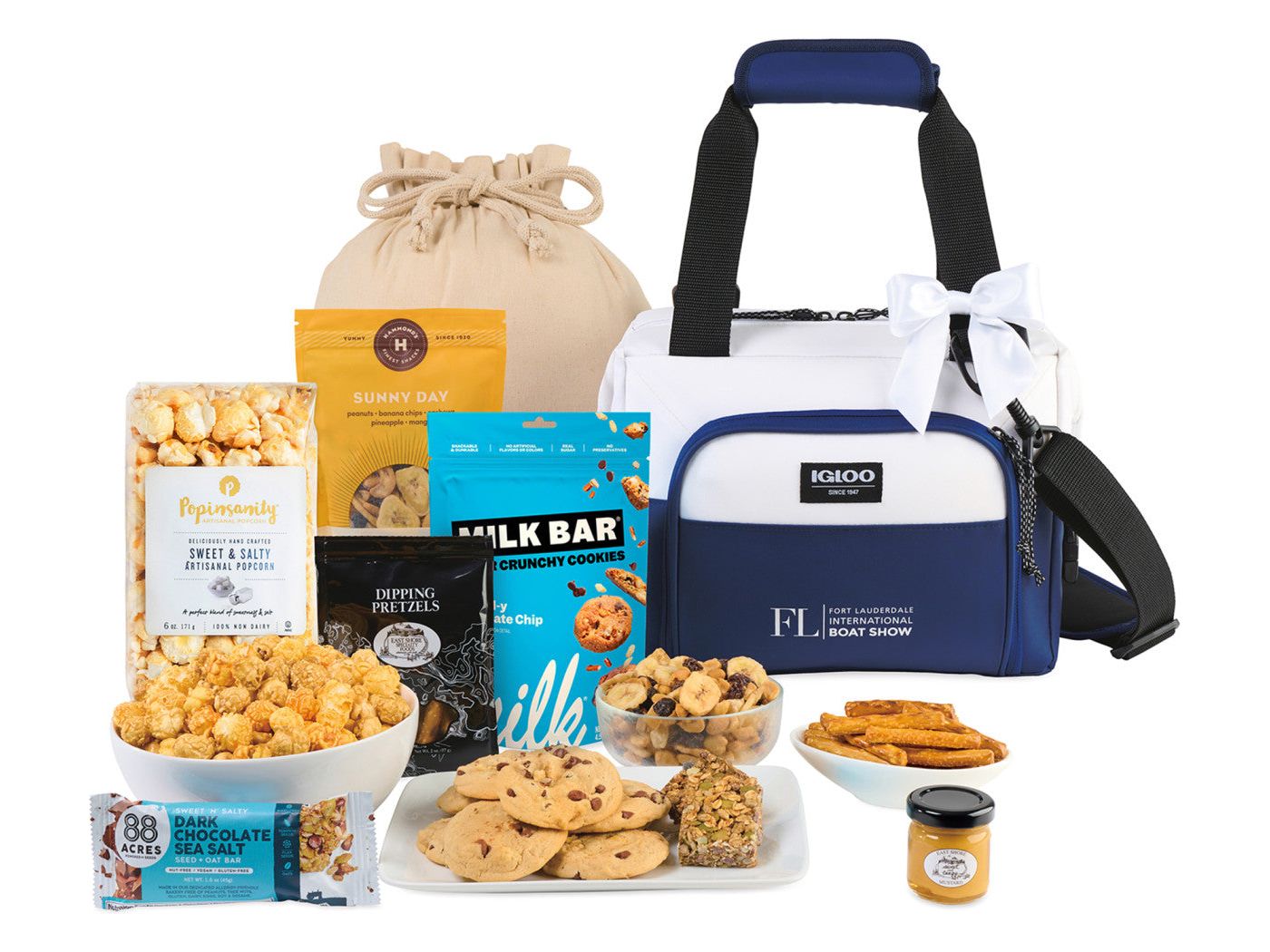 Igloo Seadrift Celebrate Good Times Gourmet Cooler - Navy-White - Food Gift Sets