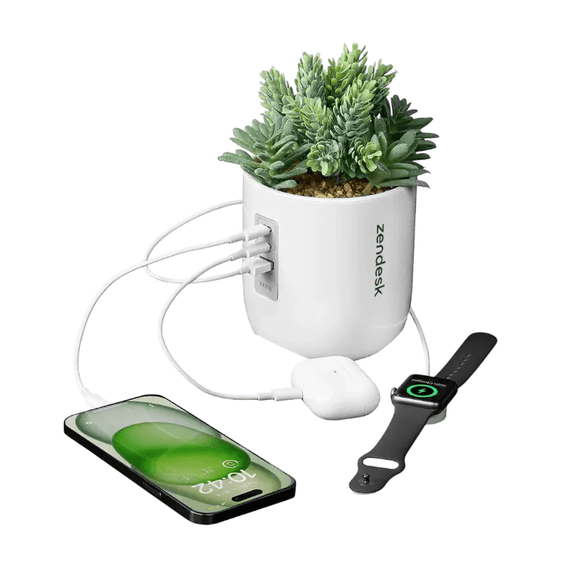iHome Faux Succulent with USB Charging Station - Charging Stations - SwagWear