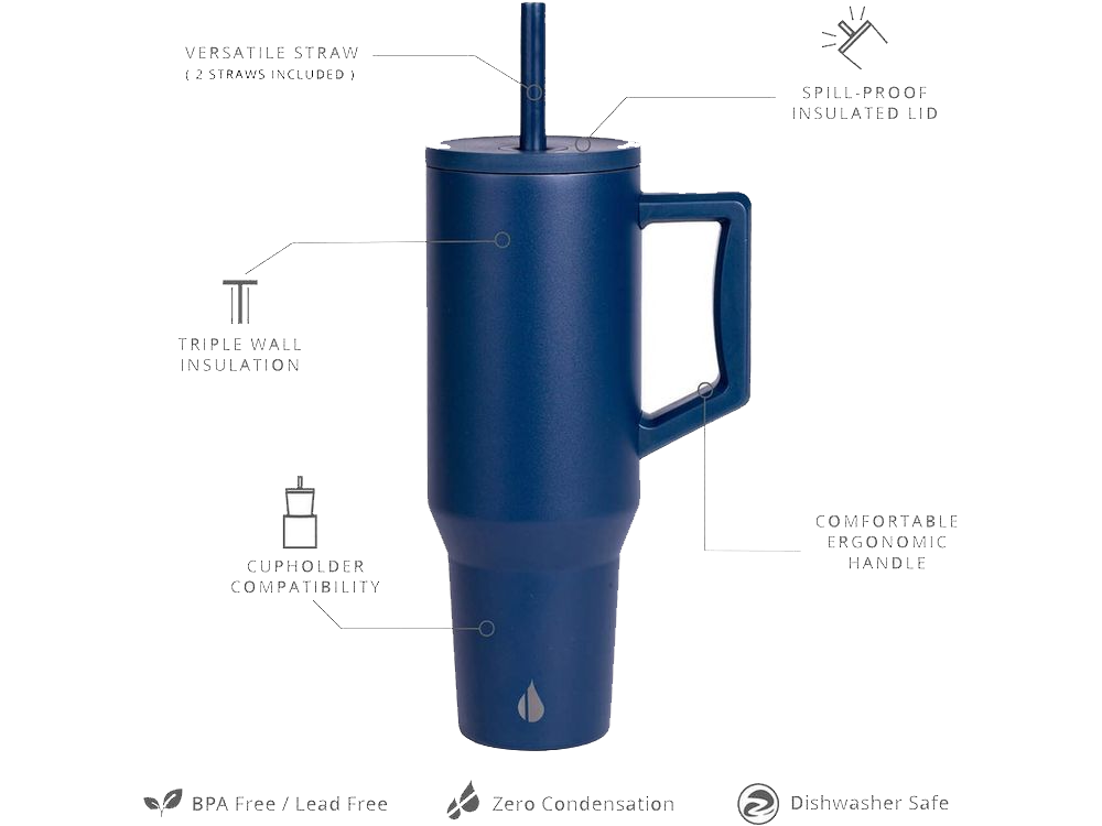 Commuter 40oz Tumbler - Navy Blue