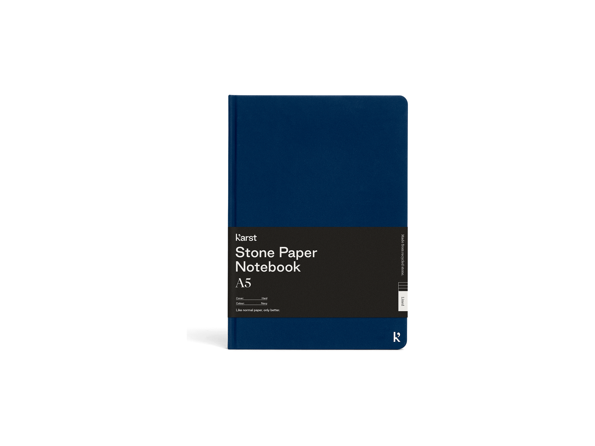 Karst Stone Paper Hardcover Notebook - Navy / Dots - Stone Notebooks