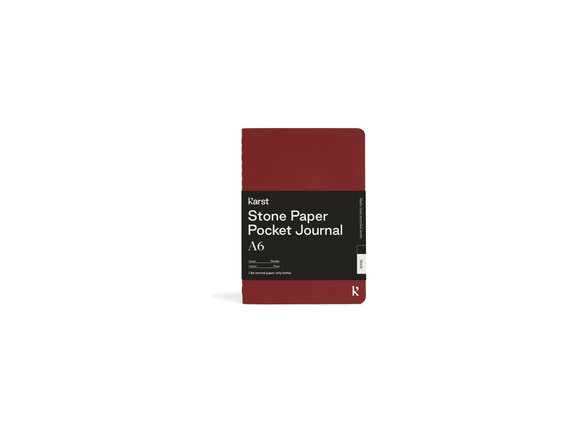 Karst Stone Paper Pocket Journal - Pinot / Blank - Stone Notebooks