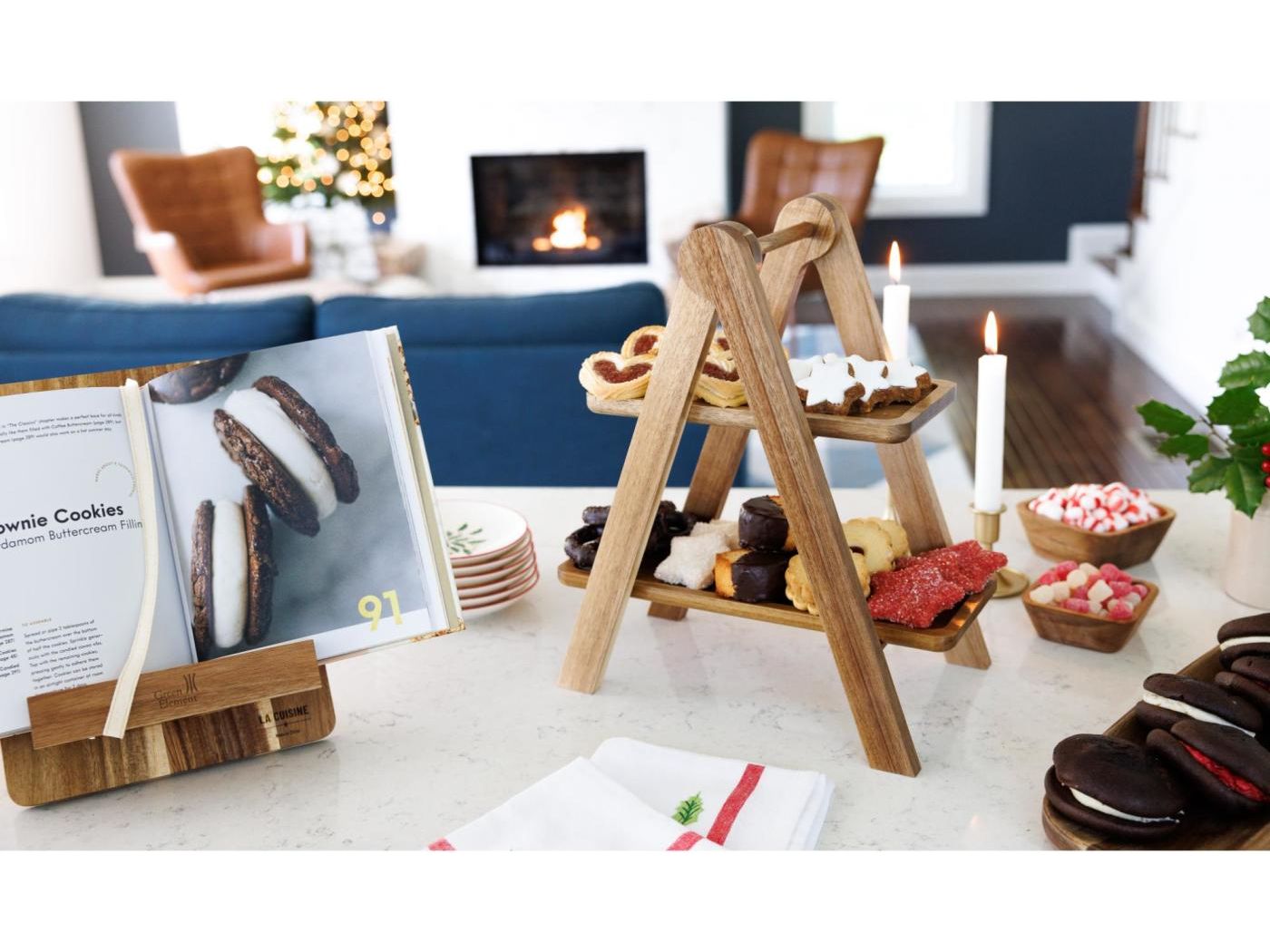 La Cuisine 2 Tier Serving Tray - Serving Trays