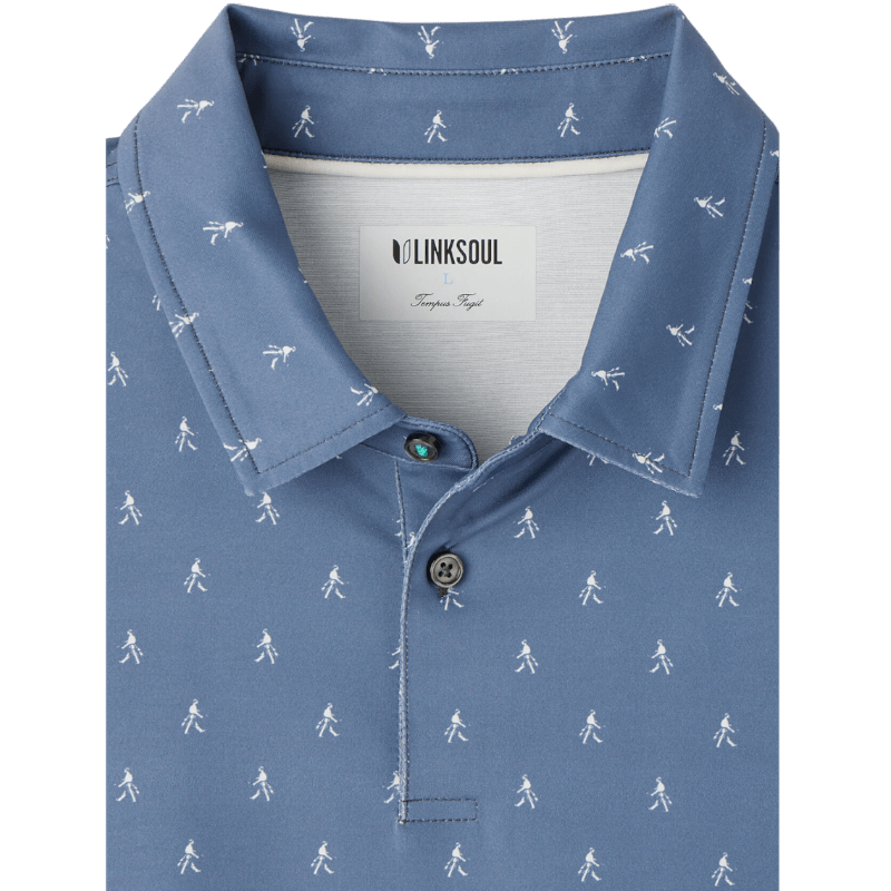 Linksoul Men's Drysdale Printed Polo - Button Down Shirts - SwagWear