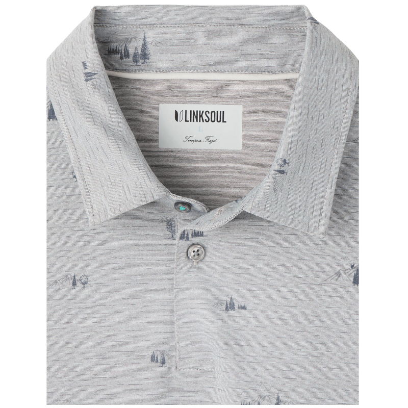 Linksoul Men's Drysdale Printed Polo - Button Down Shirts - SwagWear