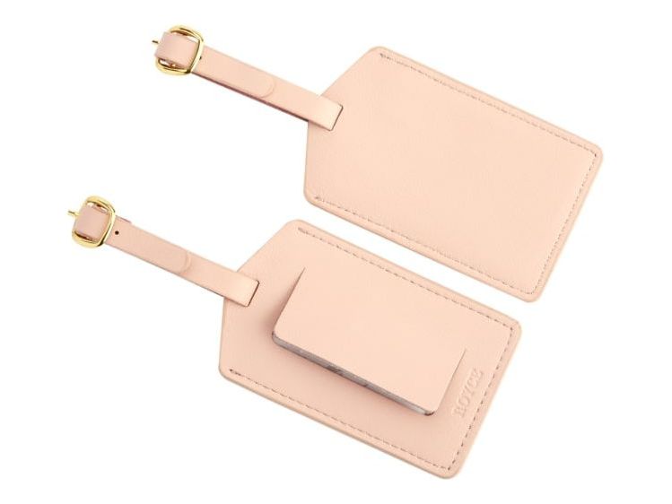 Luggage Tag with Privacy Flap - Carnation-Pink - Luggage Tags