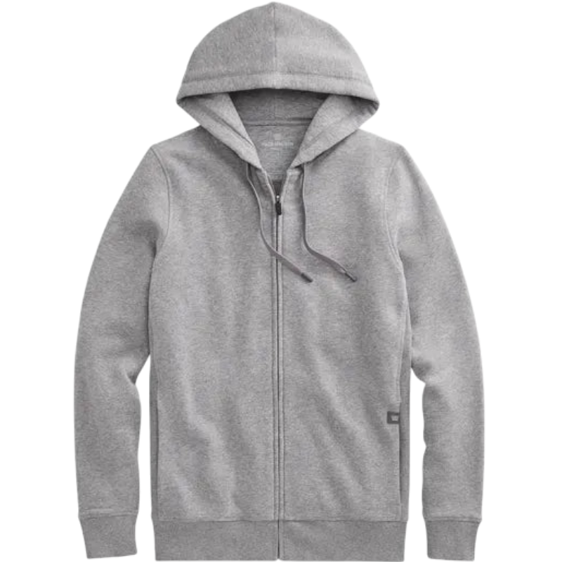 Mack Weldon ACE Full-Zip Hooded Sweatshirt - Grey Heather / S - Full-Zip Hoodies
